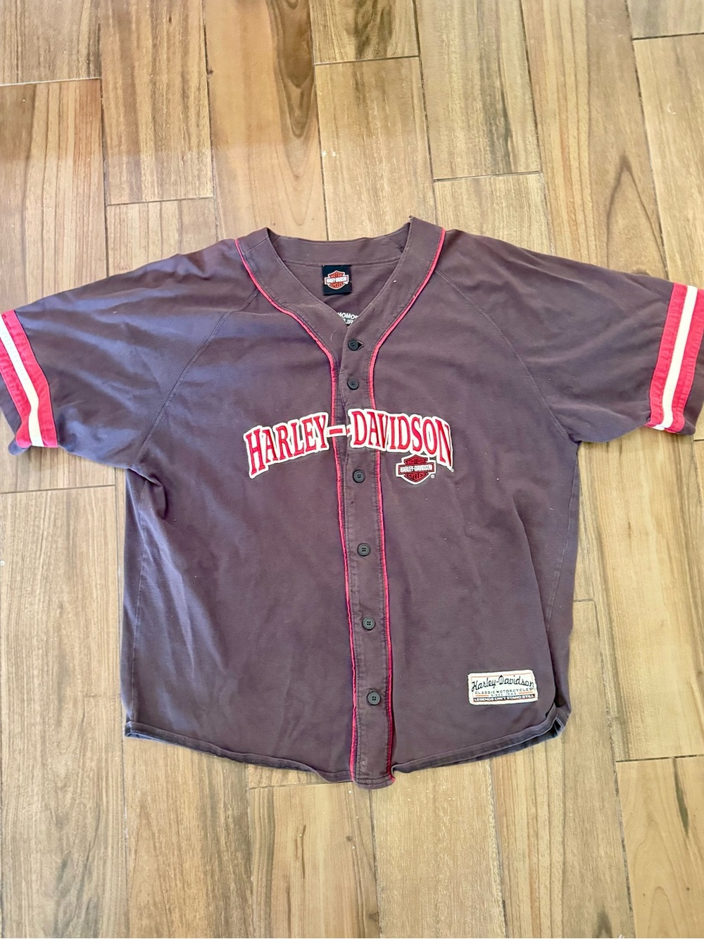 Harley‑Davidson Brown and Orange Patch Shirt